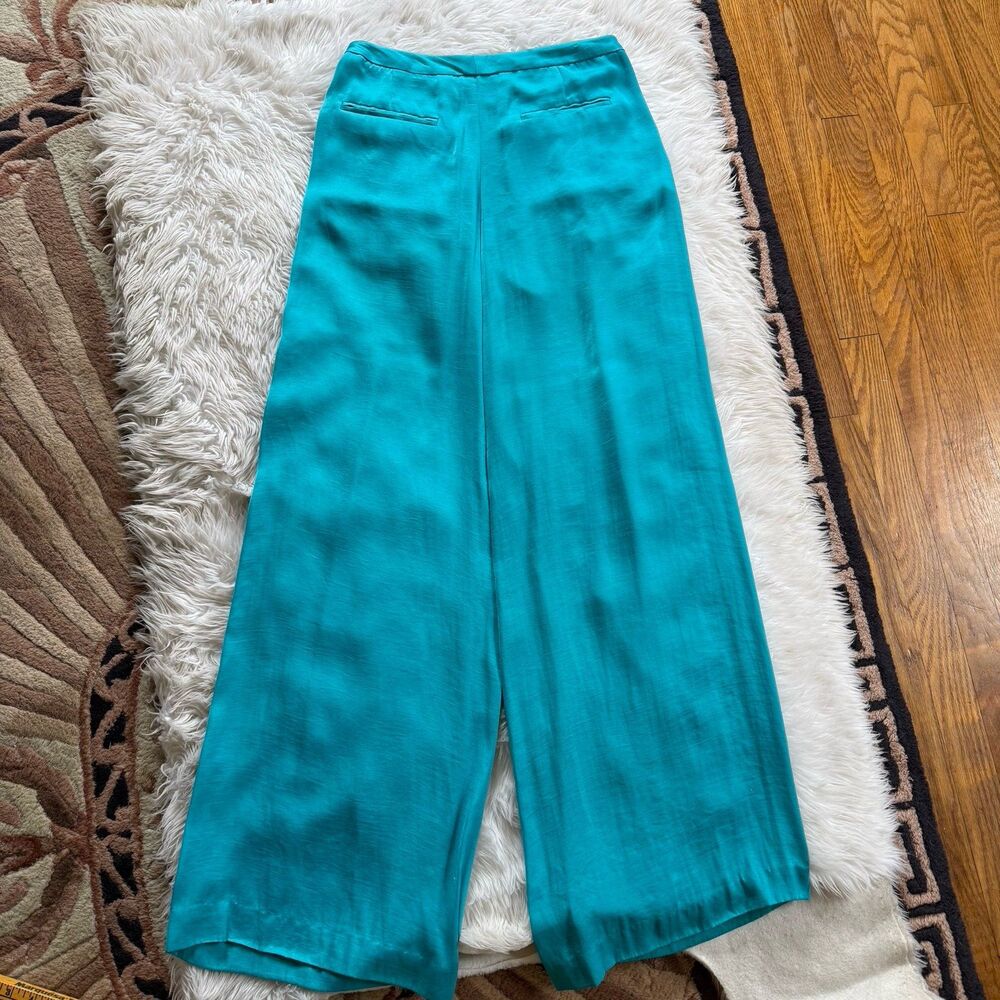 rag & bone Turquoise Wide-Leg Trousers - Picture 11 of 11